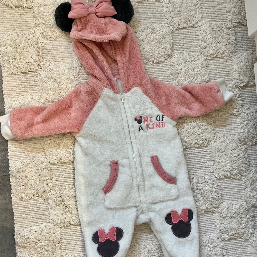 Disney baby zip up Minnie outfit